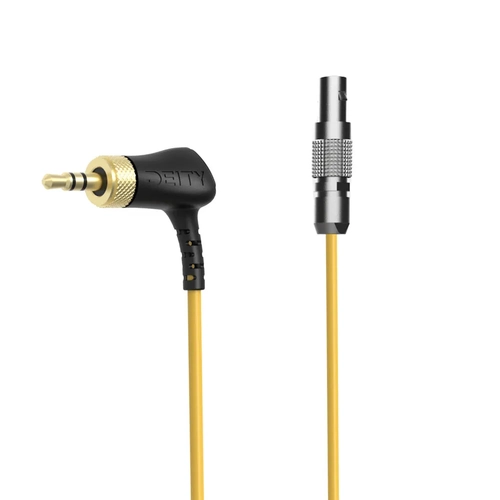 Deity C16 - Right Angle Locking 3.5mm TRS to Straight 4-Pin LEMO Timecode Cable