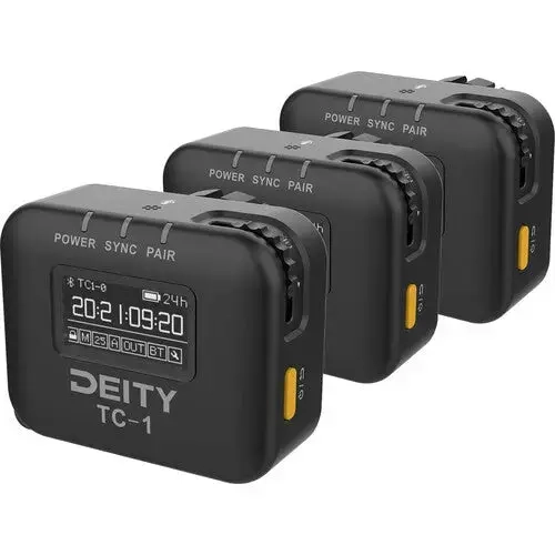 Deity Microphones TC-1 Wireless Bluetooth Timecode Generator Box (3-Pack Kit)