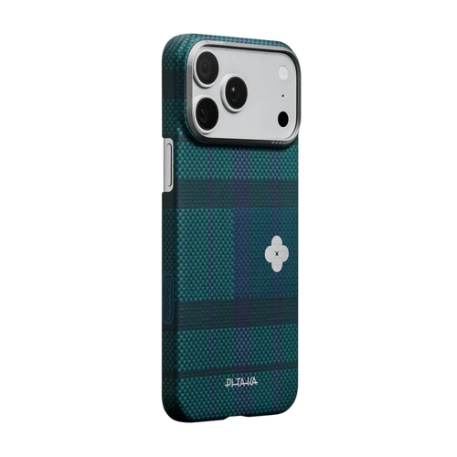 Pitaka Aramid Flora in Grid Edge Case for iPhone 17 Pro (Forest Dawn)