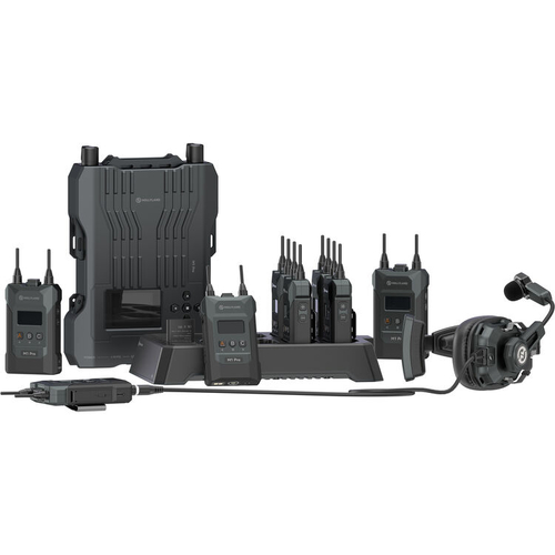 Hollyland Solidcom M1 Pro Full-Duplex Wireless Intercom System with 8 Beltpacks Single-Ear Headsets (1.9 GHz)