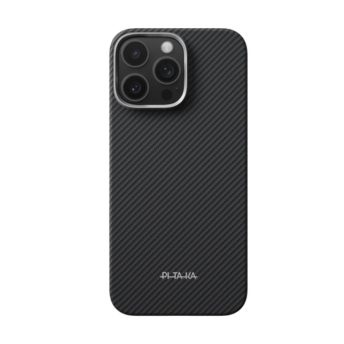 PITAKA Aramid Fibre Ultra-Slim Case for iPhone 16 Pro Black/Grey 