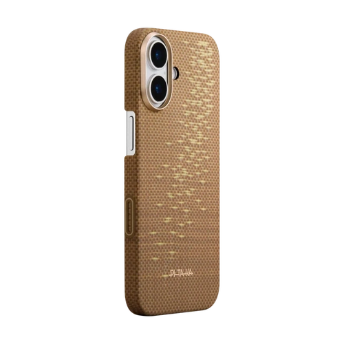 PITAKA Aramid Fibre Ultra-Slim Case  for iPhone 17 Golden Glint