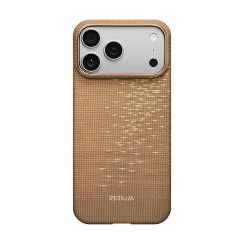 PITAKA Aramid Fibre Ultra-Slim Case  for iPhone 17 Pro Golden Glint