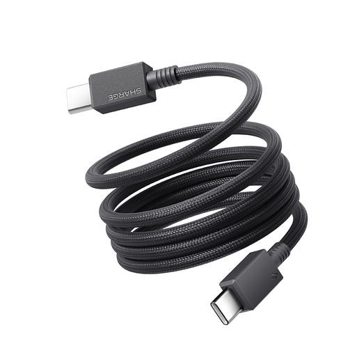 Sharge 240W Magnetic 100cm USB-C to USB-C Charging Cable - Black