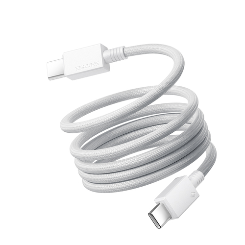 Sharge 240W Magnetic 100cm USB-C to USB-C Charging Cable - White