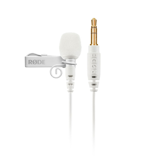 RODE LAVALIER GO / LAPEL MICROPHONE (WHITE , 3.5MM TRS JACK )