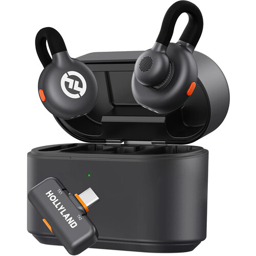 Hollyland LARK M2S DUO 2-Person Wireless Microphone System with USB-C Connector for Mobile Devices (2.4 GHz, Space Gray)