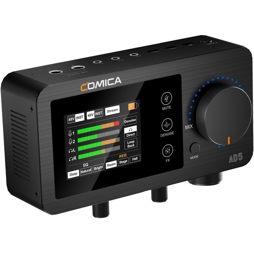 Comica Portable 4x4 Dual USB-C Audio Interface for Computer and Phone/Tablet