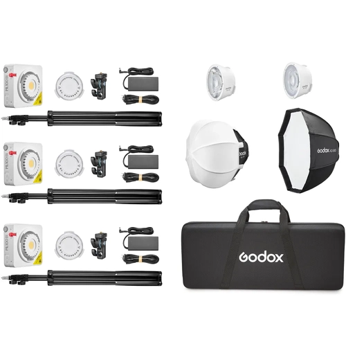 Godox ML100Bi Portable 3 Light Kit 