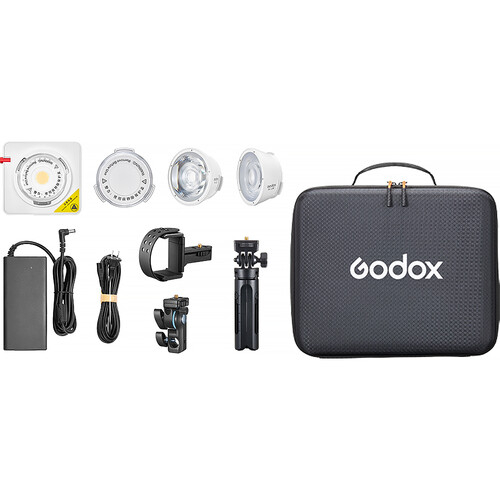 Godox ML100R RGB Portable LED Light Kit (36° Lens & Power Bank Holder)