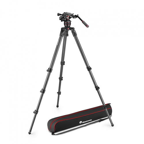 Manfrotto Nitrotech 608 video headwith Carbon Fibre Tripod