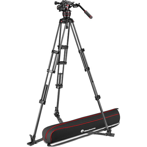 Manfrotto Nitrotech 608 video head with Carbon Fibre twin leg tripod kit