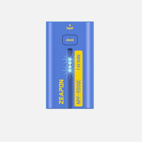 ZEAPON NPF-550QC Blue Elf Battery With USB-C Charge Port