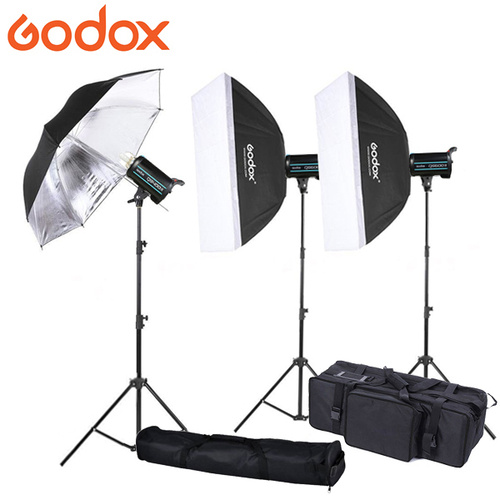 GODOX QS400II 3 x Head Studio Flash Light Kit