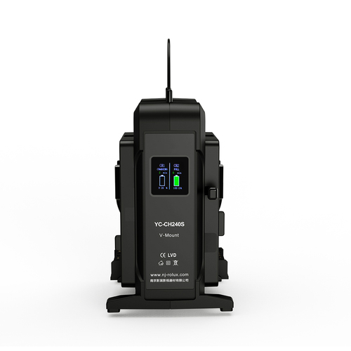 Rolux Dual Chanel Adaptive Smart Charger for V-Lock Battery