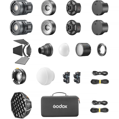 Godox RS60Bi Bi-Color LED Monolight (2-Light Kit)