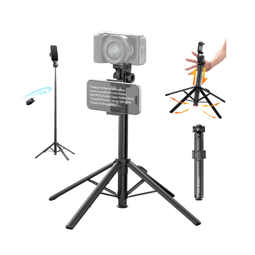Ulanzi SK32 Auto-Open Selfie Stick Tripod(with Phone Clamp)