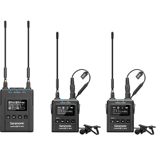 Saramonic UWMIC9S Mini KIT2 2-Person Camera-Mount Wireless Omni Lavalier Microphone System